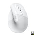 Logitech Lift Vertical Ergonomic Mouse - Vertical mouse - ergonomic - optical - 6 buttons - wireless - Bluetooth, 2.4 GHz - Logitech Logi Bolt USB receiver - off-white