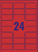 Best Value Avery L6034-20 Self-Adhesive Removable Red Filing Labels, 24 Labels Per A4 Sheet