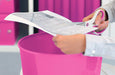 Best Value Leitz 15 Litre Waste Bin, Plastic, Wow Range, Metallic Pink
