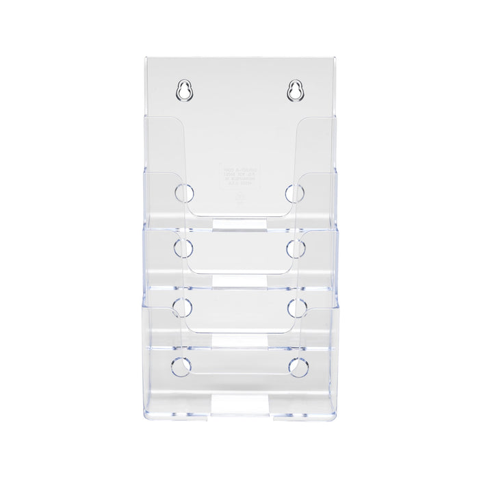 Best Value Deflecto Multi-tier Literature Display Holder for Wall or Desktop 4 x A5 Pockets Clear Ref 77901