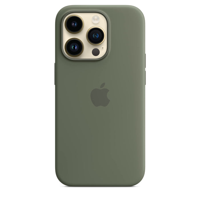 Apple - Back cover for mobile phone - MagSafe compatibility - silicone - olive - for iPhone 14 Pro