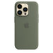 Apple - Back cover for mobile phone - MagSafe compatibility - silicone - olive - for iPhone 14 Pro