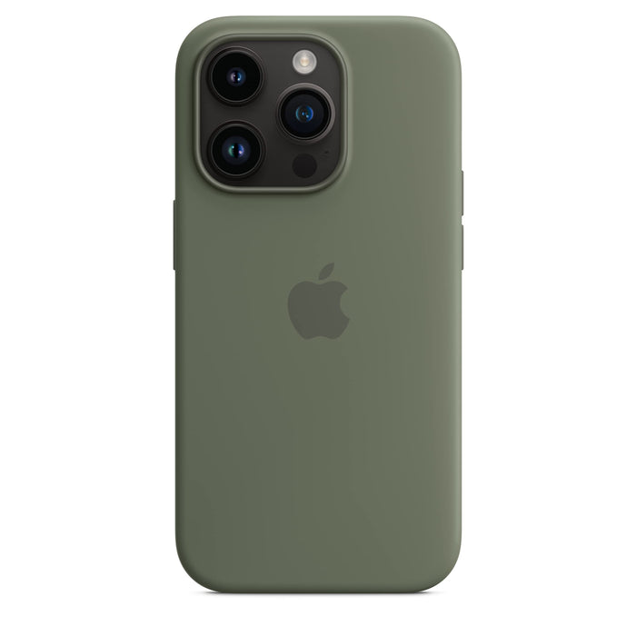 Apple - Back cover for mobile phone - MagSafe compatibility - silicone - olive - for iPhone 14 Pro