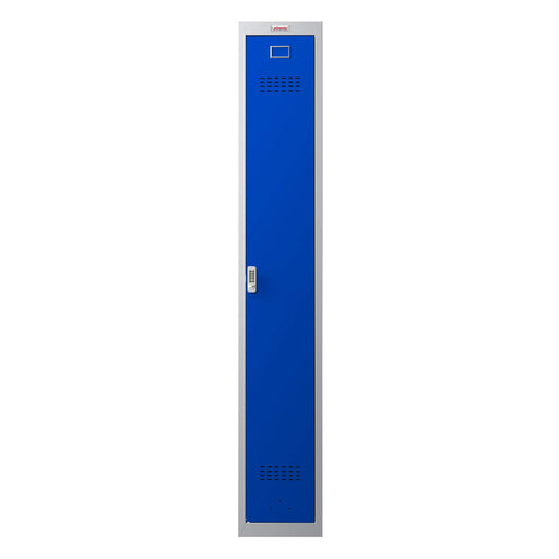 Phoenix PL Series 1 Column 1 Door Personal Locker Grey Body Blue Door with Electronic Lock PL1130GBE