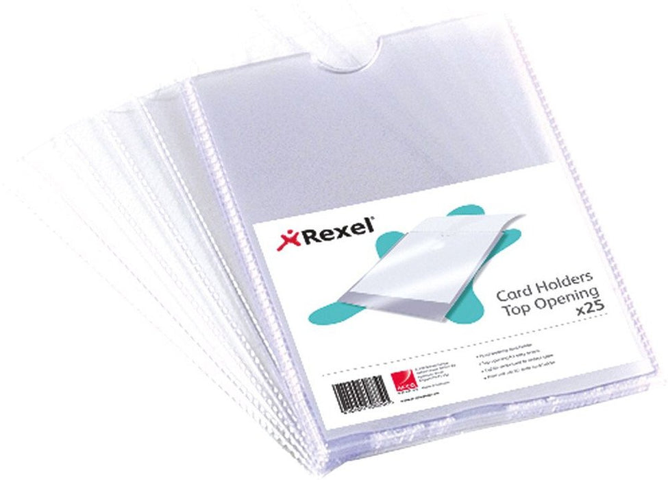 Best Value Rexel Card Holders Clear A4 (25 Pack)