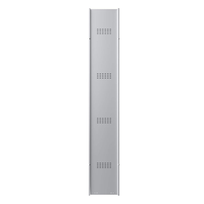Phoenix PL Series 1 Column 2 Door Personal Locker Grey Body Red Doors with Key Locks PL1230GRK