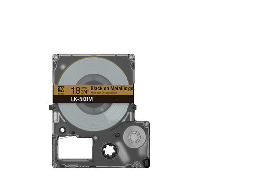 Epson LK-5KBM Black on Metallic Gold Tape Cartridge 18mm - C53S672093