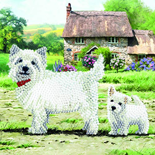 Crystal Art Westie 18 x 18cm Card CCK-A52