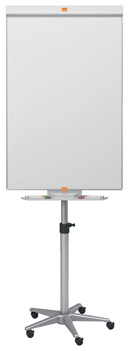 Best Value Nobo Barracuda Mobile Easel Whiteboard Flipchart with Magnetic and Height-Adjustable, 1000 x 700 mm - White