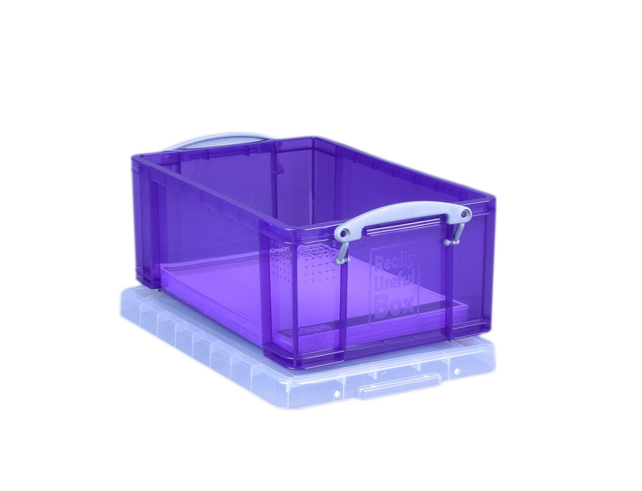 Best Value Really Useful 9 Litre Plastic Storage Box - violet, Standard Packaging