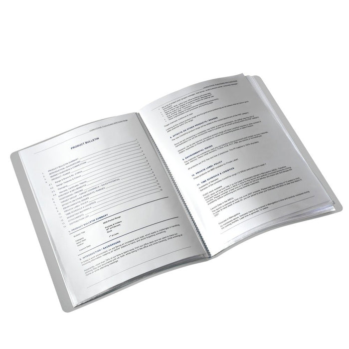 Best Value Leitz A4 Display Book, 20 Pockets, 40 Sheet Capacity, Transparent Pockets, Titan Blue, Style Range, 39580069