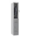 Phoenix PL Series 1 Column 2 Door Personal Locker in Grey with Key Locks PL1230GGK