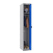 Phoenix PL Series 1 Column 1 Door Personal Locker Grey Body Blue Door with Combination Lock PL1130GBC