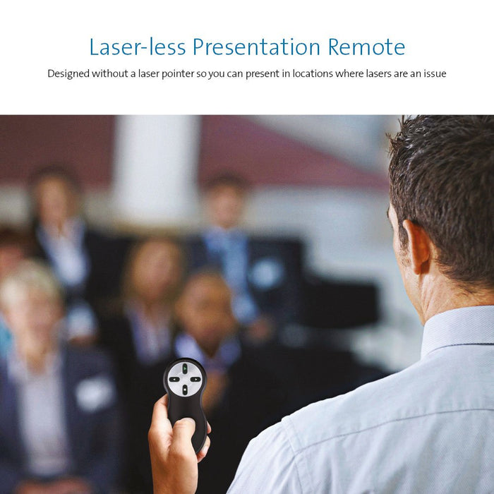 Best Value Kensington Non-Laser Wireless USB Presentation Clicker, Compatible with Windows & macOS - 20m Range (K33373EU)