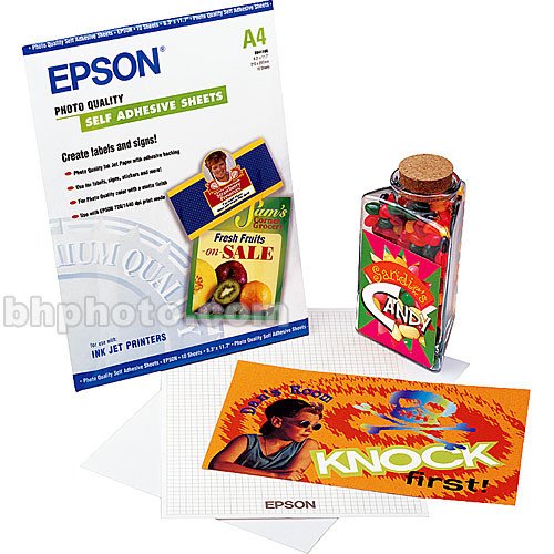 Epson Photo Quality Self Adhesive Sheets - Self-adhesive sheets - A4 (210 x 297 mm) - 167 g/m2 - 10 pcs.
