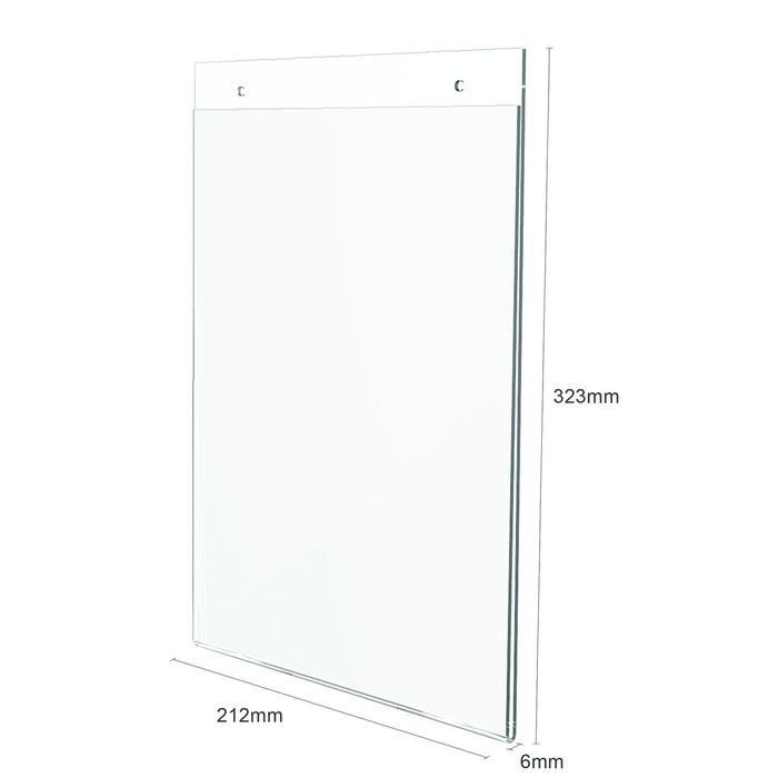 Best Value Deflecto Wall Sign Holder Pre-drilled Portrait A4 Clear Ref 47001,018884
