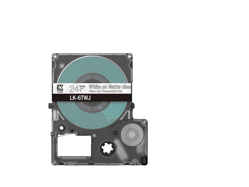 Epson  LK-6TWJ White  on Matte Clear Tape Cartridge 24mm - C53S672070