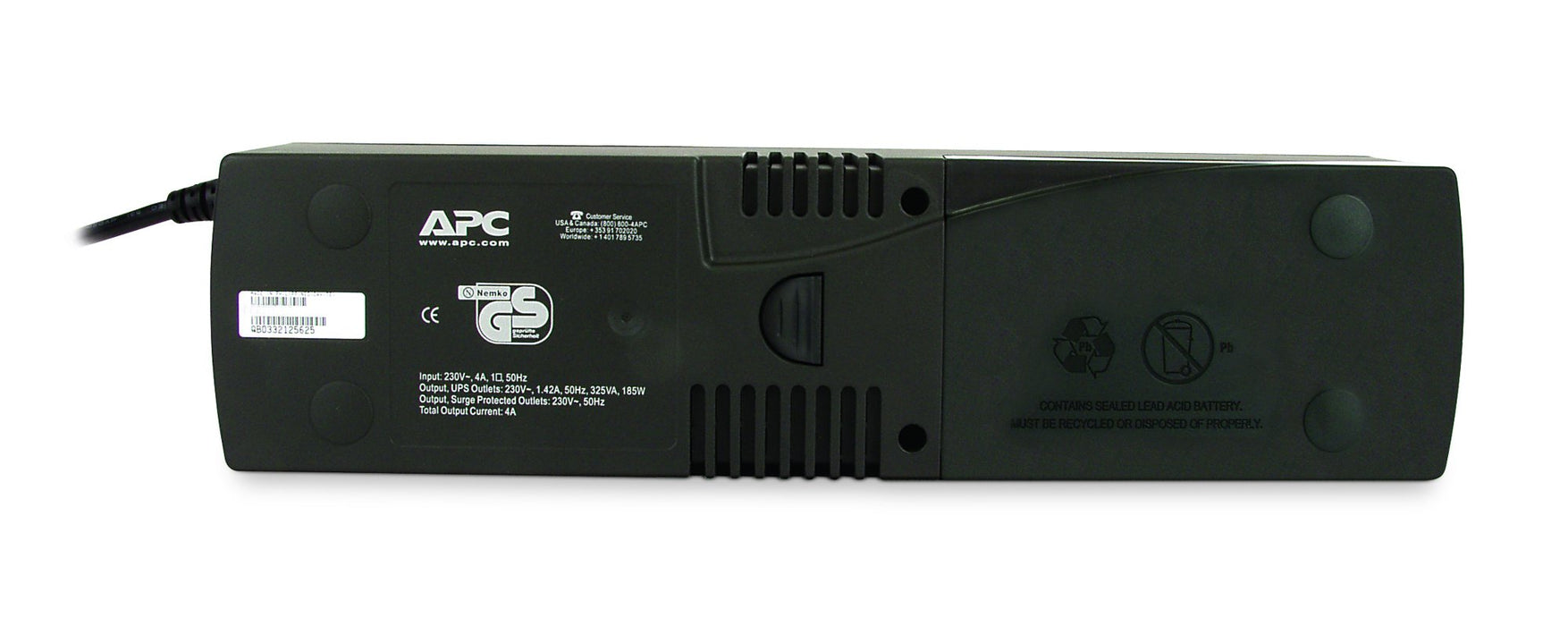 APC SurgeArrest + Battery Backup 325VA - UPS - AC 230 V - 325 VA - output connectors: 4 - Germany - charcoal