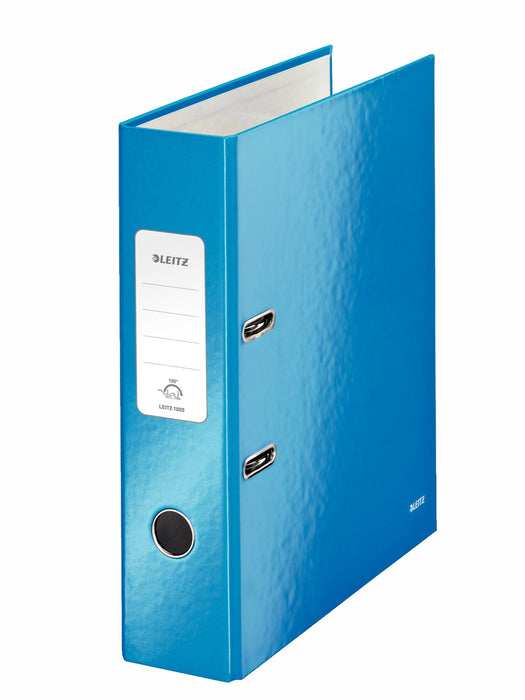 Best Value Leitz Lever Arch File, Pack of 10, Metallic Blue, A4, 80mm Spine, WOW Range, 10050036