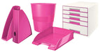 Best Value Leitz 15 Litre Waste Bin, Plastic, Wow Range, Metallic Pink
