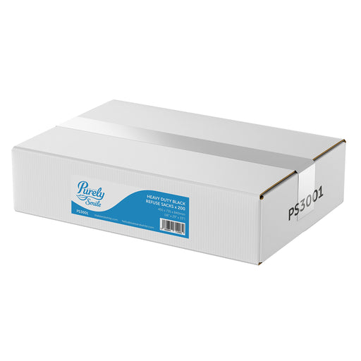 ValueX Heavy Duty Refuse Sacks Black (Pack 200) PS3001