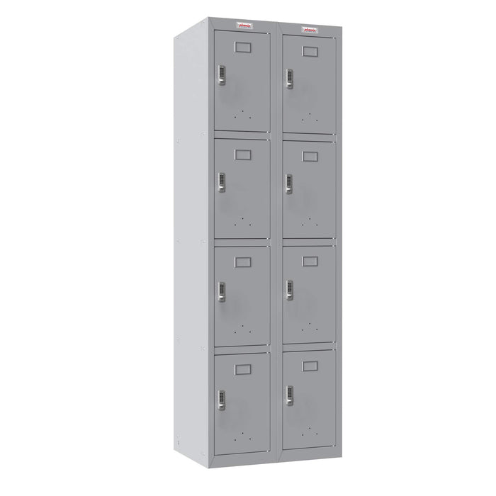Phoenix PL Series 1 Column 2 Door Personal Locker in Grey with Electronic Locks PL1230GGE
