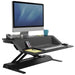 Best Value Fellowes Lotus Sit Stand Desk Converter, Height Adjustable Ergonomic Workstation, Metal, Black, 13.97 x 83.19 x 61.6 cm