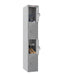 Phoenix PL Series 1 Column 4 Door Personal locker in Grey with Key Locks PL1430GGK