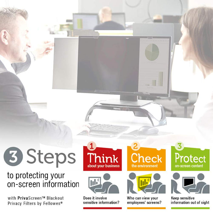 Best Value Fellowes PrivaScreen Anti Glare Privacy Filter and Screen Protector for Monitor/Computer, 24 Inches 16:9 Widescreen - Easy Attach and Removal with Quick Reveal Tabs, Black