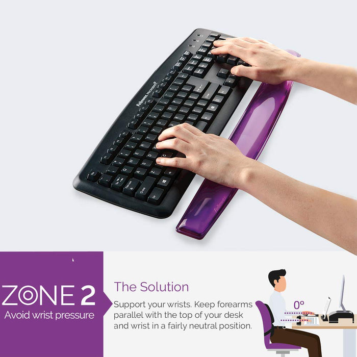 Best Value Fellowes Crystals Gel Mouse Mat with Wrist Support, Purple