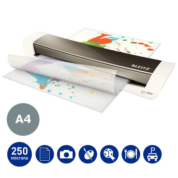 Best Value Leitz 74840000 Laminating Pouches Made of 250 Micron Thick Material (Transparent, Glossy, A4 and UDT) - Pack of 100