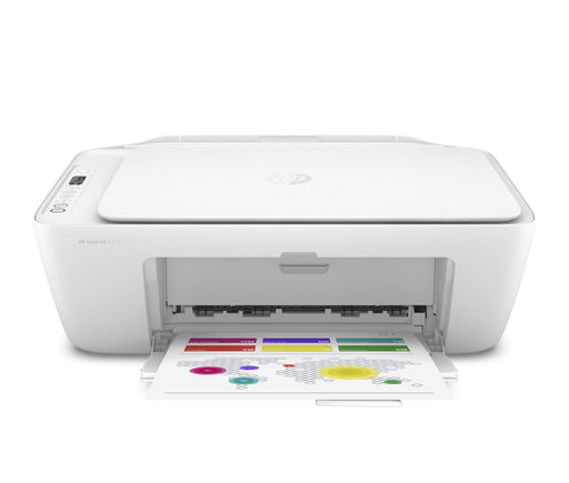 HP Deskjet 2710 All-in-One - Multifunction printer - colour - ink-jet - 216 x 297 mm (original) - A4/Legal (media) - up to 7.5 ppm (printing) - 60 sheets - USB 2.0, Bluetooth, Wi-Fi(n) - white - HP Instant Ink eligible