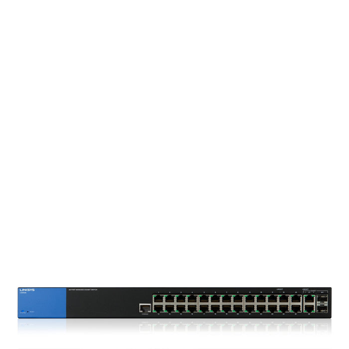 Best Value Linksys LGS528 Business 24-Port Gigabit Managed Switch with 2 SFP Combo Ports