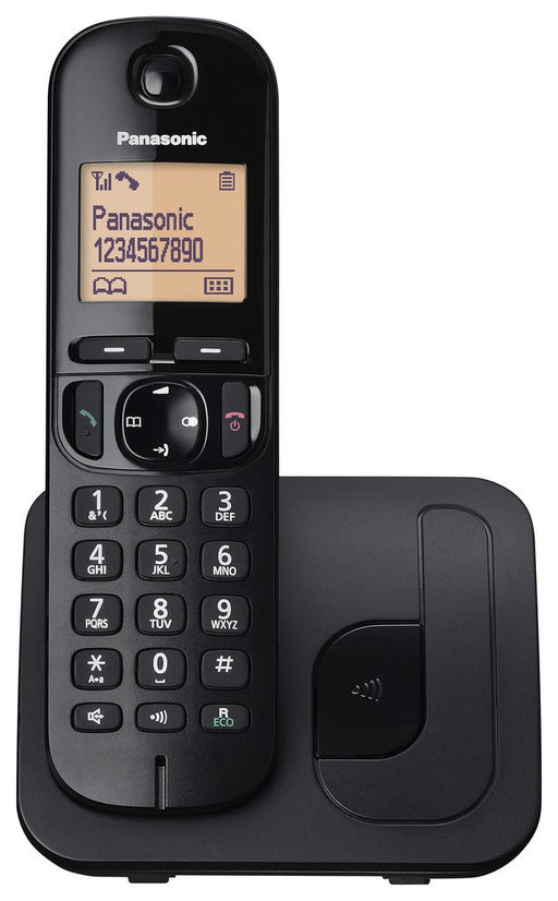 Best Value Panasonic KX-TGC210EB Cordless Dect Single Phone with Call Blocking - Black