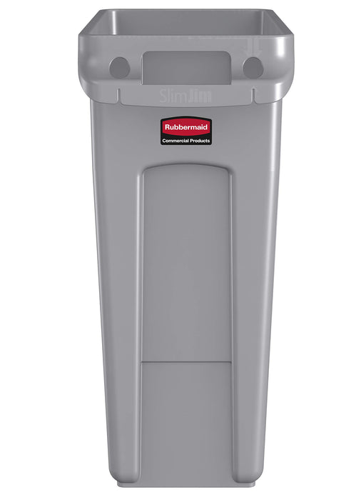 Rubbermaid Waste Bin Slim Jim Grey 27.9 x 55.8 x 63.5 cm