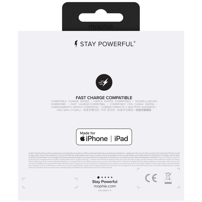 ZAGG mophie - Lightning cable - 24 pin USB-C male to Lightning male - 1 m - white - for Apple iPad/iPhone/iPod (Lightning)