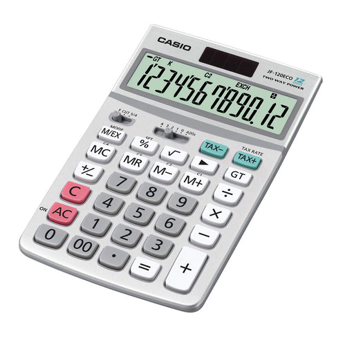 Casio Desktop Calculator JF-120ECO 12 Digit Display White