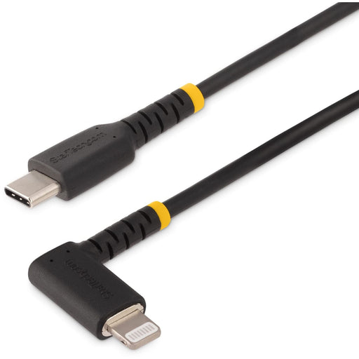 StarTech.com 1m USB C to Lightning Angled Black Cable