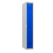 Phoenix PL Series 1 Column 1 Door Personal Locker Grey Body Blue Door with Key Lock PL1130GBK