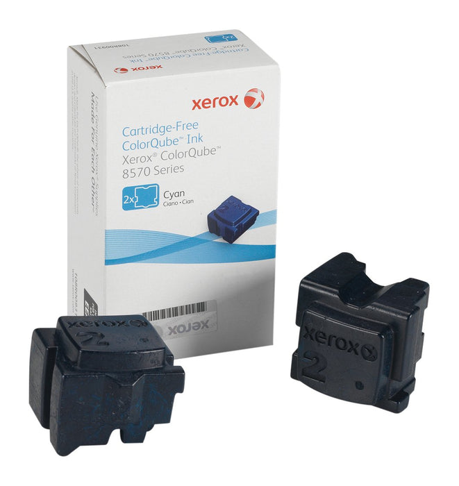 Best Value Xerox Genuine ColorQube 8570/8580 Cyan Solid Ink (2 sticks, 4,400 pages) - 108R00931