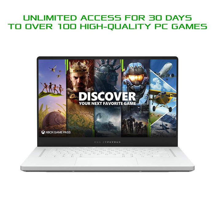 ASUS ROG Zephyrus G15 GA503QM-HN170T - AMD Ryzen 9 5900HS / 3 GHz - Windows 10 Home - GF RTX 3060 - 16 GB RAM - 1 TB SSD NVMe - 15.6" 1920 x 1080 (Full HD) @ 144 Hz - Wi-Fi 6 - moonlight white