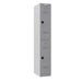 Phoenix PL Series 1 Column 2 Door Personal Locker in Grey with Combination Locks PL1230GGC