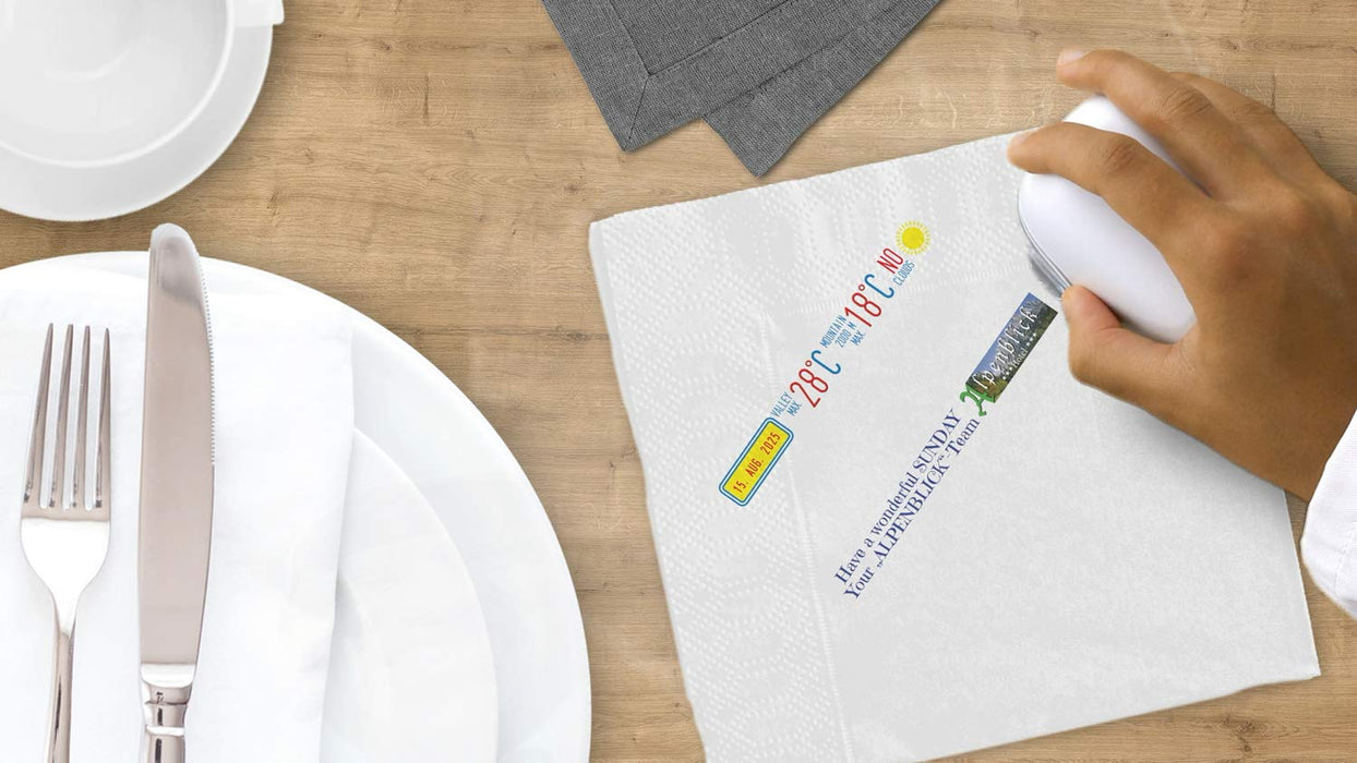 Best Value COLOP e-Mark Electronic Mobile Printing Device | Includes Ready Made Templates in Free App | Print Multicoloured Words, Logos, QR & Barcodes and More | Prints on Absorbent Materials - White