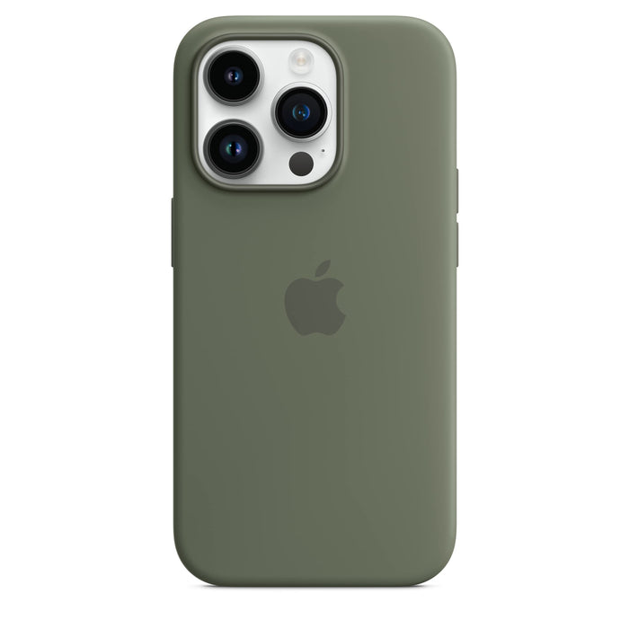 Apple - Back cover for mobile phone - MagSafe compatibility - silicone - olive - for iPhone 14 Pro