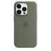 Apple - Back cover for mobile phone - MagSafe compatibility - silicone - olive - for iPhone 14 Pro