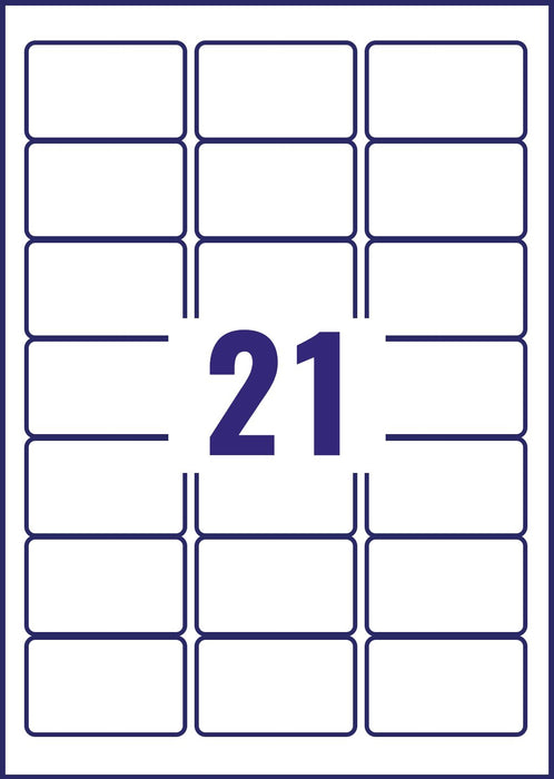 Best Value Avery Self Adhesive Clear Address Mailing Labels, Laser Printers, 21 Labels Per A4 Sheet, 525 labels, QuickPEEL (L7560)