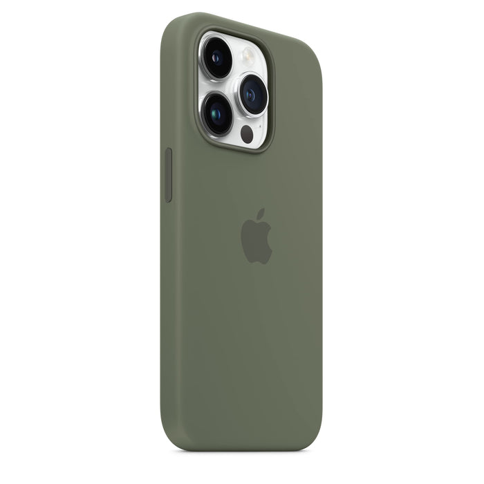 Apple - Back cover for mobile phone - MagSafe compatibility - silicone - olive - for iPhone 14 Pro