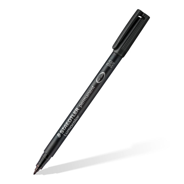Best Value Staedtler Lumocolor Permanent Pen 317-9 Medium 1.0mm Line - Black (Pack of 10)