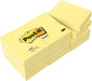 Best Value Post-it 653E Notes, 653E 38 x 51 mm - Canary Yellow, 12 Pads (100 Sheets Per Pad)