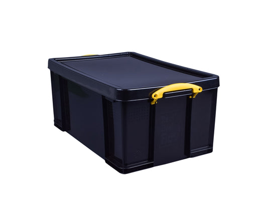 Best Value Really Useful 64 Litre Storage Box, Solid Black